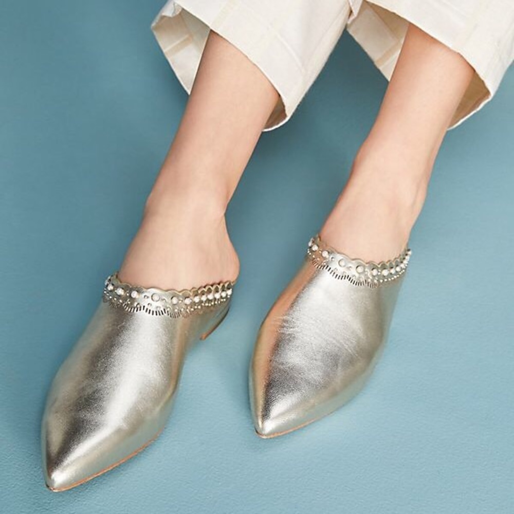 💫🆕 aso Anthropologie PLV ღ Giselle Leather Mule - Picture 8 of 8